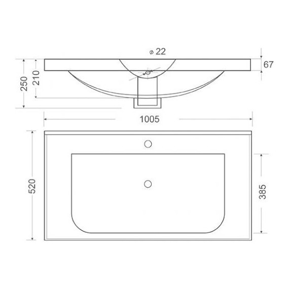 Тумба подвесная с раковиной Mirsant Soho Quadro 100 см, белый - фото 6