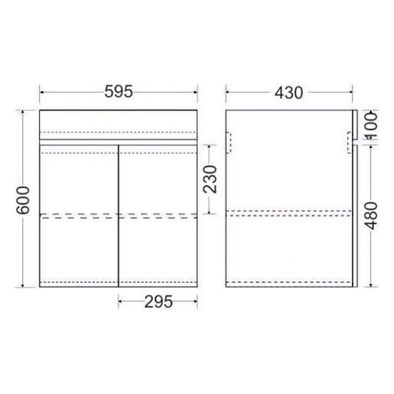 Тумба подвесная с раковиной Mirsant Next 60 см (раковина Next 60), белый - фото 5