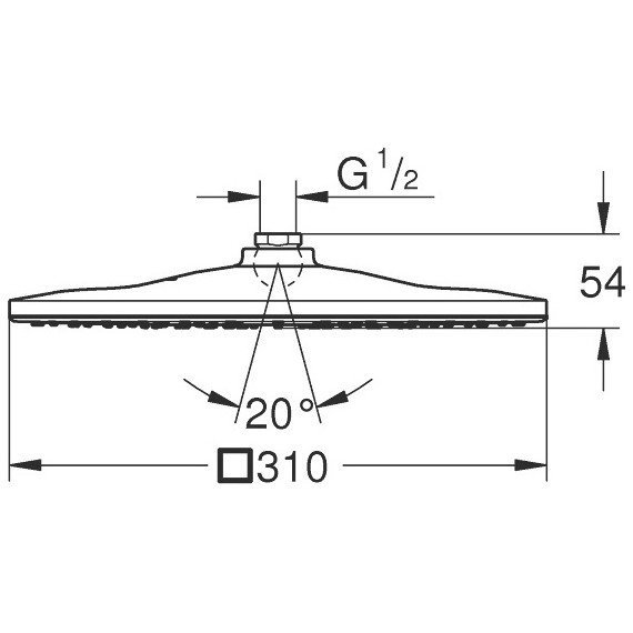 Верхний душ Grohe Rainshower 310 Mono 26567000 - фото 3