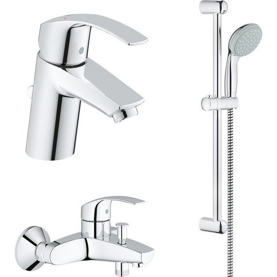 Набор смесителей 3 в 1 для ванны с коротким изливом Grohe Eurosmart 124446 - фото 