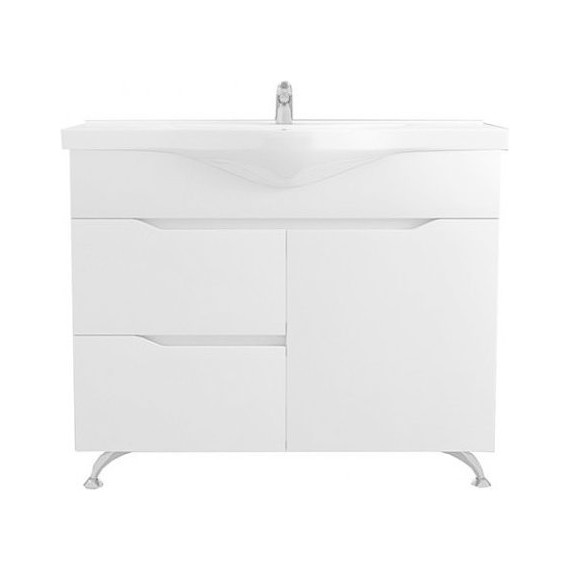 Тумба напольная с раковиной Mirsant Soho 100 см, белый - фото 2