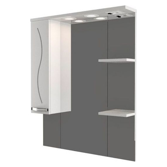 Зеркало-шкаф Mirsant Сандра 80 см L - фото 