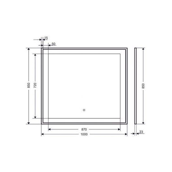 Зеркало Mirsant Адель 100 см - фото 4