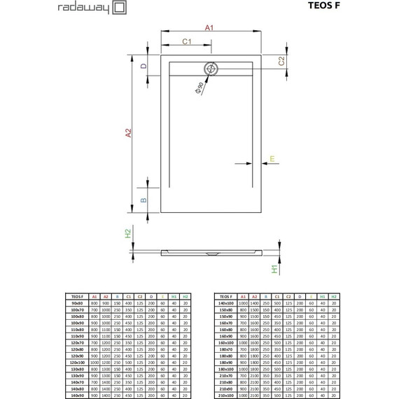 Поддон мраморный Radaway Teos F Cemento 110х80 см HTF11080-74, цемент - фото 3