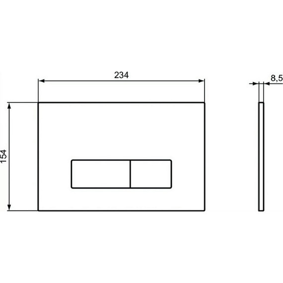 Кнопка смыва Ideal Standard Oleas M2 R0121A6, черный - фото 3