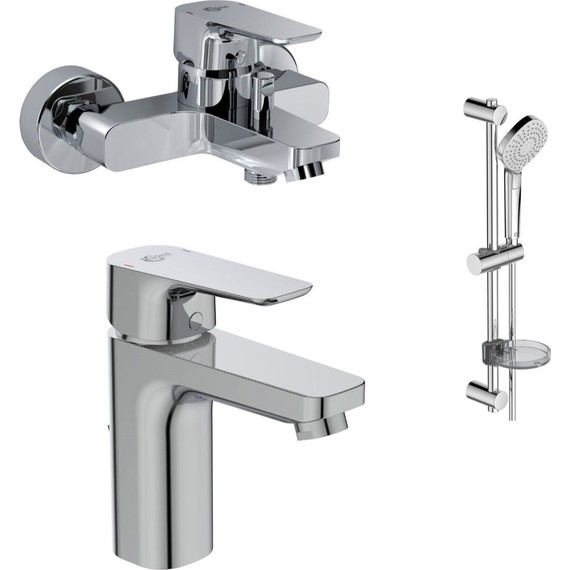 Набор смесителей 3 в 1 для ванны с коротким изливом Ideal Standard Ceraplan III BD005AA - фото 
