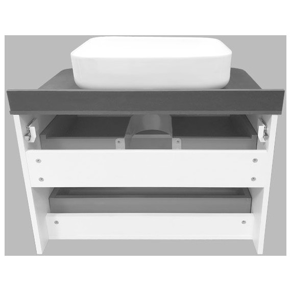 Тумба подвесная с раковиной Comforty Амстердам 75 см, белый - фото 9