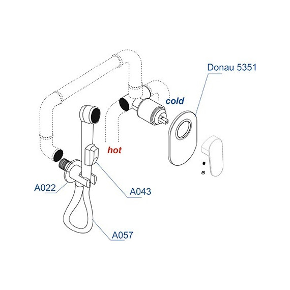 Набор для гигиенического душа WasserKraft A11057 (шланг 120 см) - фото 4