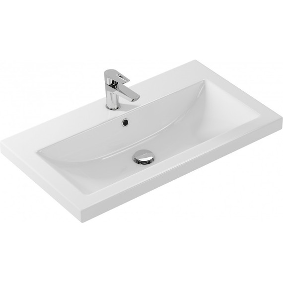 Тумба подвесная/напольная с раковиной Cersanit Melar 80 см 64130, 2 ящика, белый - фото 4