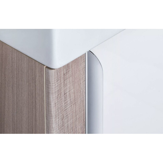 Тумба подвесная с раковиной Акватон Вита 44 см 1A2214K1VTD70, белый/ясень шимо - фото 5