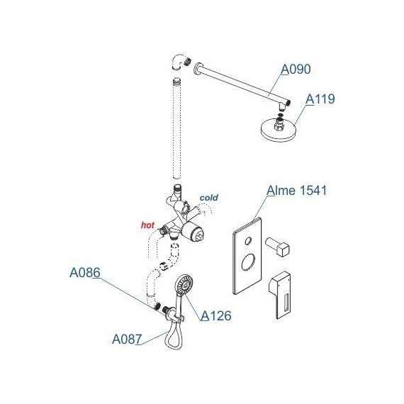 Душевая система для душа WasserKraft A16590 - фото 8