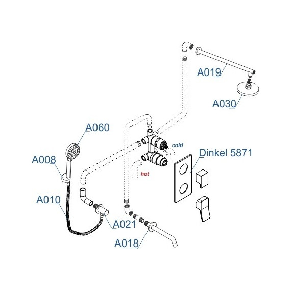 Душевая система для ванны WasserKraft A175819 - фото 8