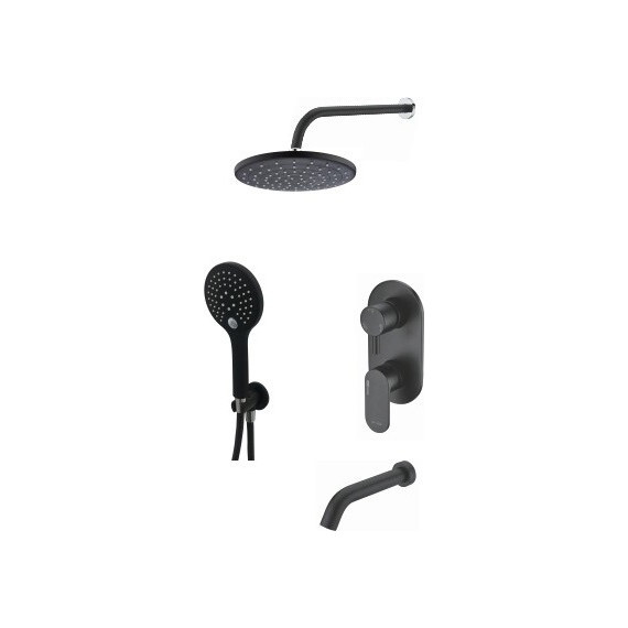 Душевая система для ванны WasserKraft A177471, черный - фото 