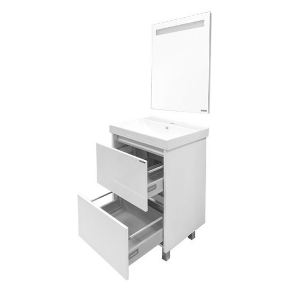 Тумба напольная с раковиной Comforty Дублин 60 см, белый - фото 5