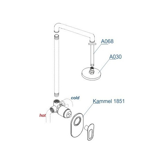 Душевая система для душа WasserKraft Kammel A12830 - фото 6