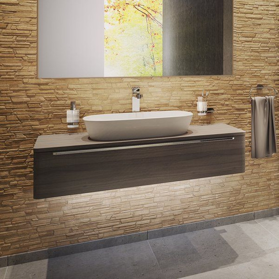 Тумба подвесная со столешницей Ravak Sud 260.01 110 см X000001084, орех - фото 3