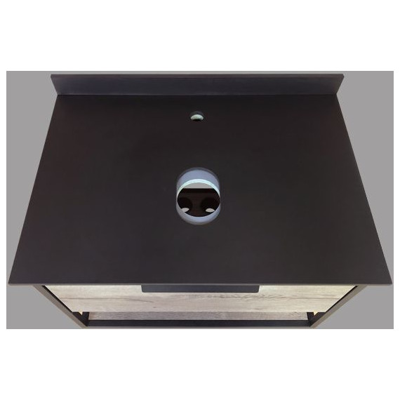 Тумба подвесная с раковиной Comforty Кёльн 75 см, дуб тёмный - фото 10