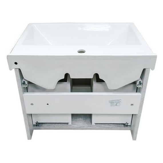 Тумба подвесная с раковиной Comforty Никосия 60П 60 см, дуб белый - фото 8