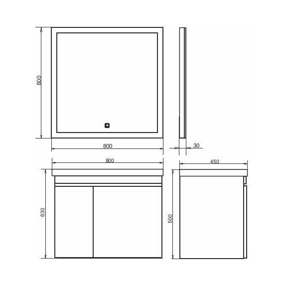 Тумба подвесная с раковиной Comforty Осло 80 см, бетон светлый - фото 9
