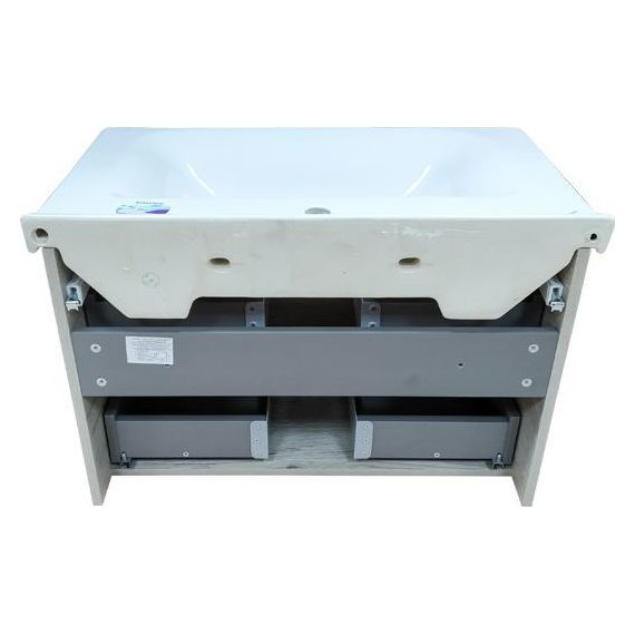 Тумба подвесная с раковиной Comforty Парма 80 см, дуб дымчатый - фото 7