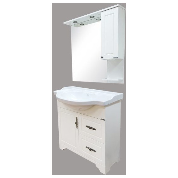 Тумба напольная с раковиной Comforty Севилья 85 см, слоновая кость - фото 4