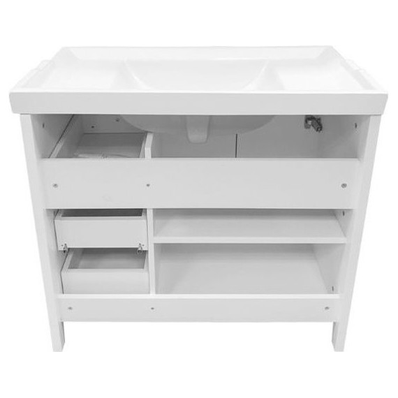 Тумба напольная с раковиной Comforty Тбилиси 90 см, белый - фото 9