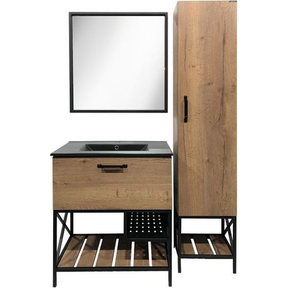 Пенал напольный Comforty Бредфорд 40 см, дуб тёмный - фото 7