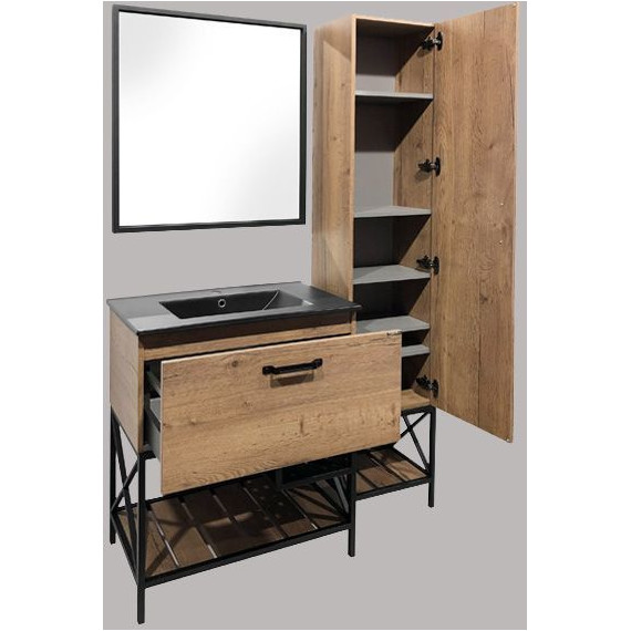 Пенал напольный Comforty Бредфорд 40 см, дуб тёмный - фото 9