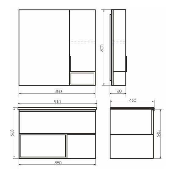 Тумба подвесная с раковиной Comforty Франкфурт 90 см (раковина 90E чёрная), дуб шоколадно-коричневый - фото 7