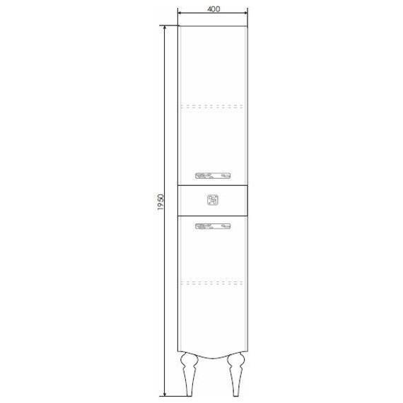 Пенал напольный Comforty Монако 40 см R, белый - фото 9