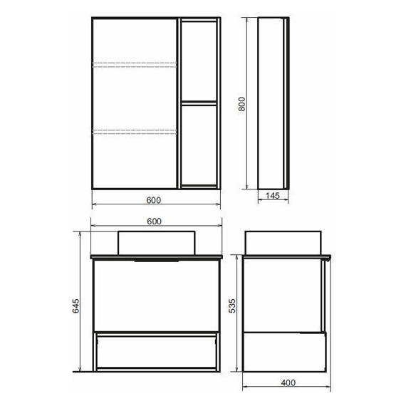 Тумба подвесная с раковиной Comforty Штутгарт 60 см (раковина 9111), дуб тёмно-коричневый - фото 11
