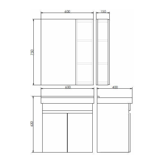 Тумба подвесная с раковиной Comforty Тромсе 60 см, дуб сонома - фото 12