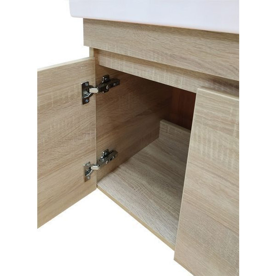 Тумба подвесная с раковиной Comforty Тромсе 60 см, дуб сонома - фото 11