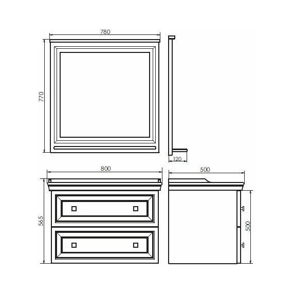 Тумба подвесная с раковиной Comforty Феррара 80 см, белый - фото 10