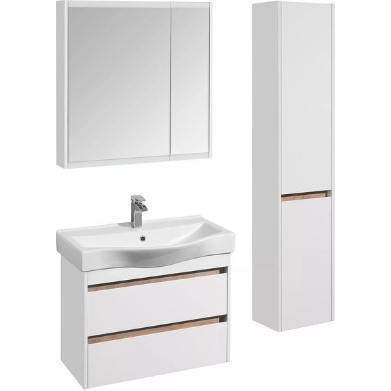 Зеркало-шкаф Акватон Нортон 80 см 1A249202NT010, белый - фото 5