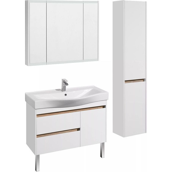 Зеркало-шкаф Акватон Нортон 100 см 1A249302NT010, белый - фото 6