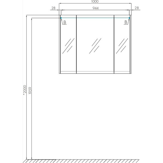 Зеркало-шкаф Акватон Нортон 100 см 1A249302NT010, белый - фото 9