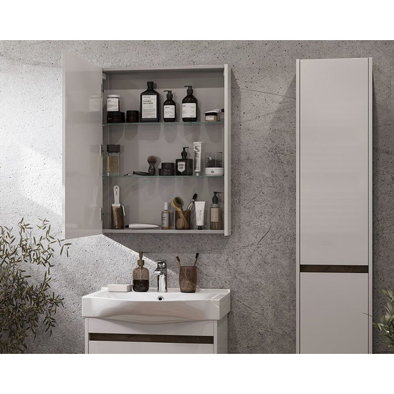 Зеркало-шкаф Акватон Нортон 65 см 1A249102NT010, белый - фото 7