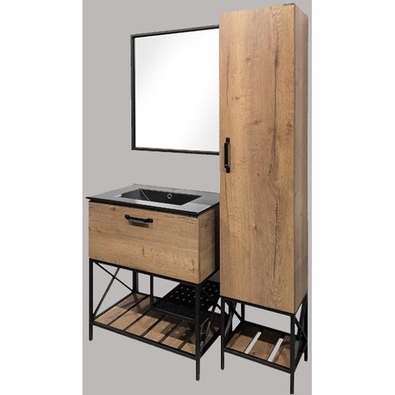 Зеркало Comforty Бредфорд 75 см, чёрный - фото 6