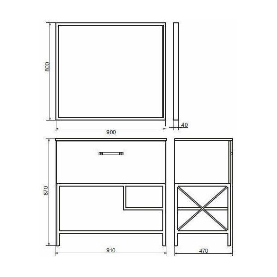 Зеркало Comforty Бредфорд 90 см, чёрный - фото 8