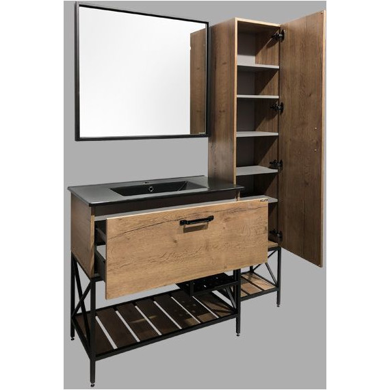 Зеркало Comforty Бредфорд 90 см, чёрный - фото 7