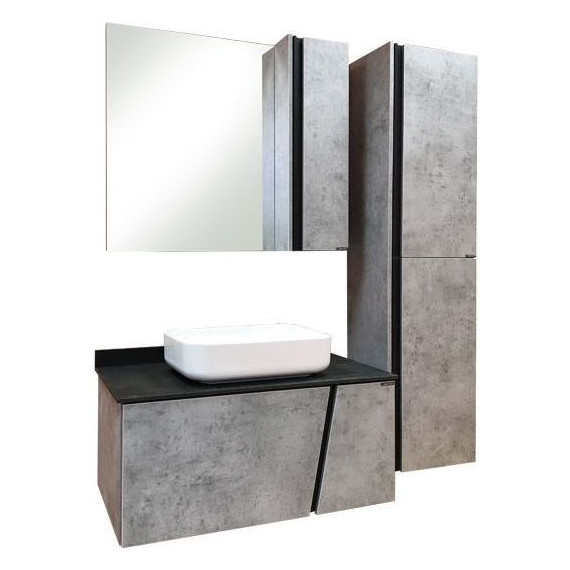 Пенал подвесной Comforty Эдинбург 40 см, бетон светлый - фото 10