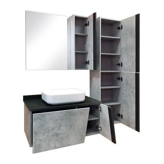 Пенал подвесной Comforty Эдинбург 40 см, бетон светлый - фото 11