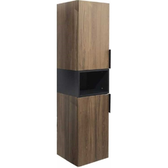 Пенал подвесной Comforty Штутгарт 40 см, дуб тёмно-коричневый - фото 