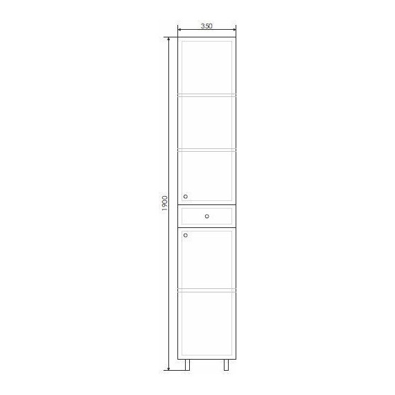 Пенал напольный Comforty Сочи 35 см, белый - фото 11