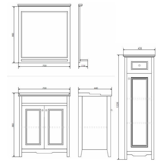 Пенал напольный Comforty Тбилиси 40 см, белый - фото 14