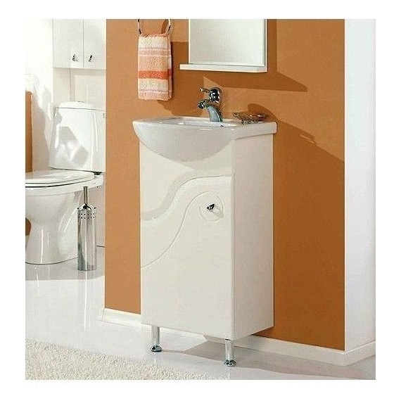 Тумба напольная с раковиной Акватон КОЛИБРИ 45 см L 1A0652K1KO01L, белый - фото 4