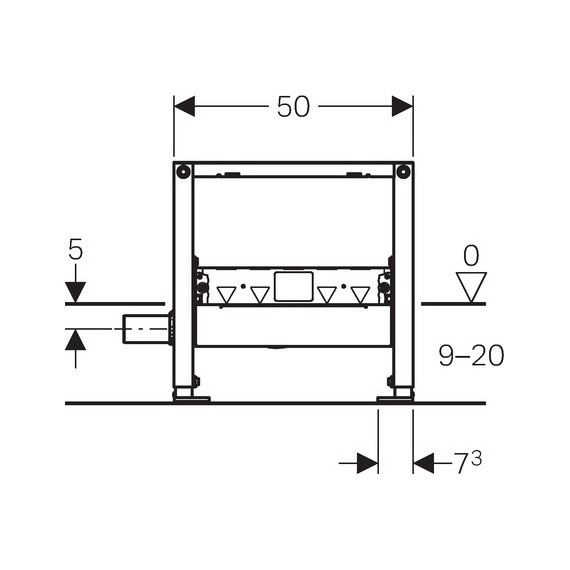 Инсталляция для трапа Geberit Duofix 111.591.00.1 H50хD50 - фото 2
