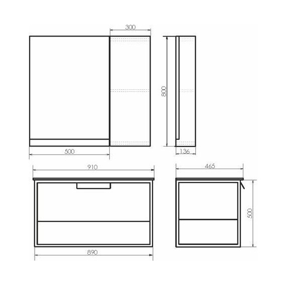 Зеркало-шкаф Comforty Бонн 80 см, дуб дымчатый - фото 6