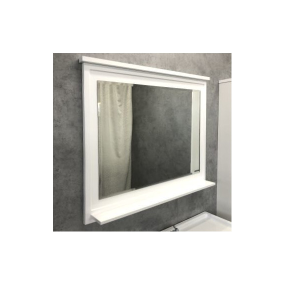 Зеркало Comforty Феррара 100 см, белый - фото 